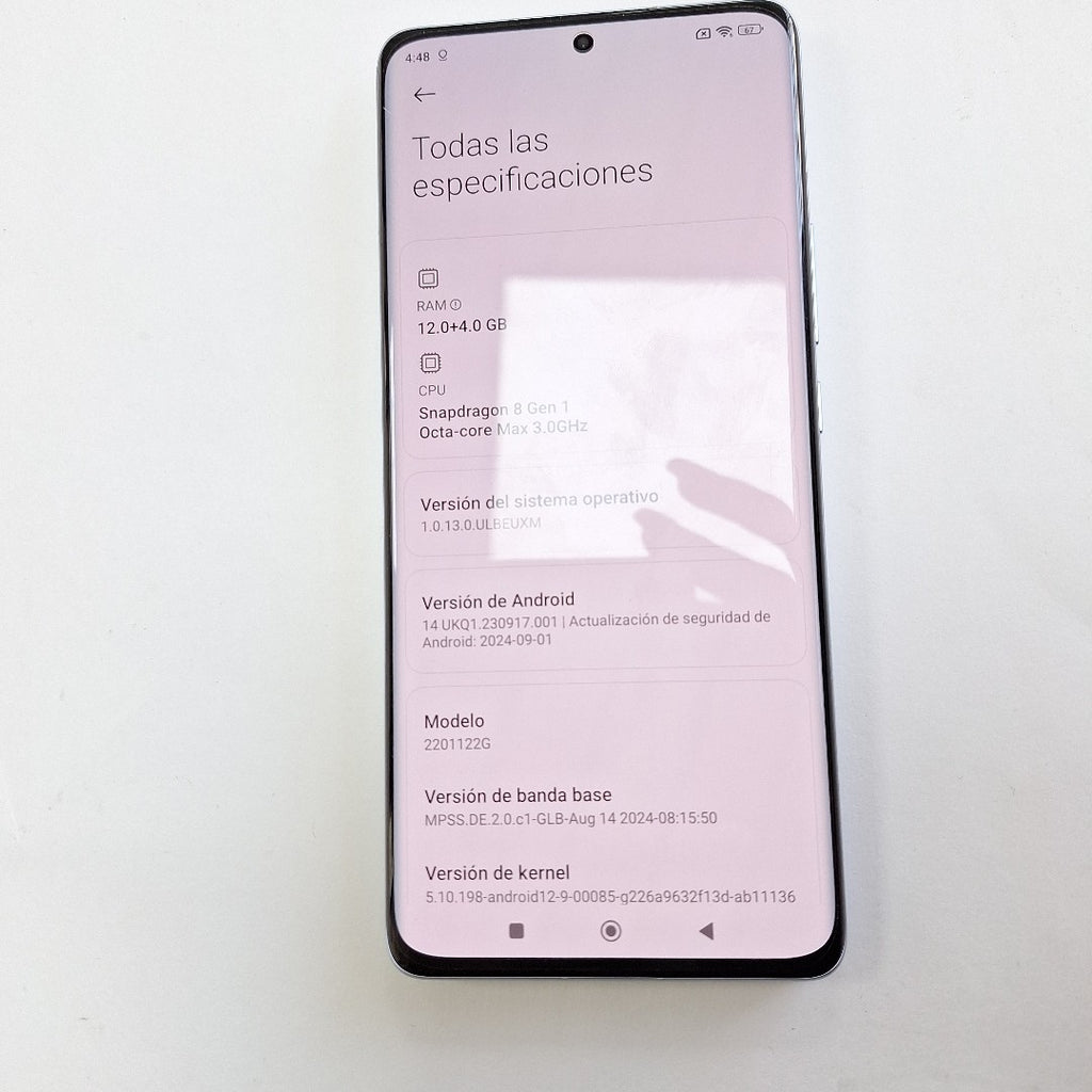 CELULAR XIAOMI 12 PRO 2201122G (2022) 256 GB 12 GB RAM (SEMINUEVO)