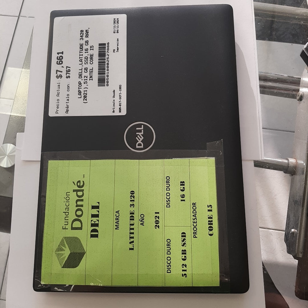 LAPTOP DELL LATITUDE 3420 (2021) 512 GB SSD 16 GB RAM (SEMINUEVO)