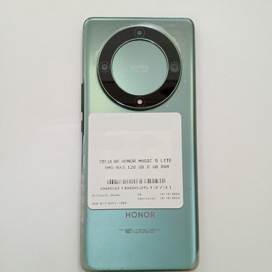 CELULAR HONOR MAGIC 5 LITE RMO-NX3 128 GB 6 GB RAM (SEMINUEVO)