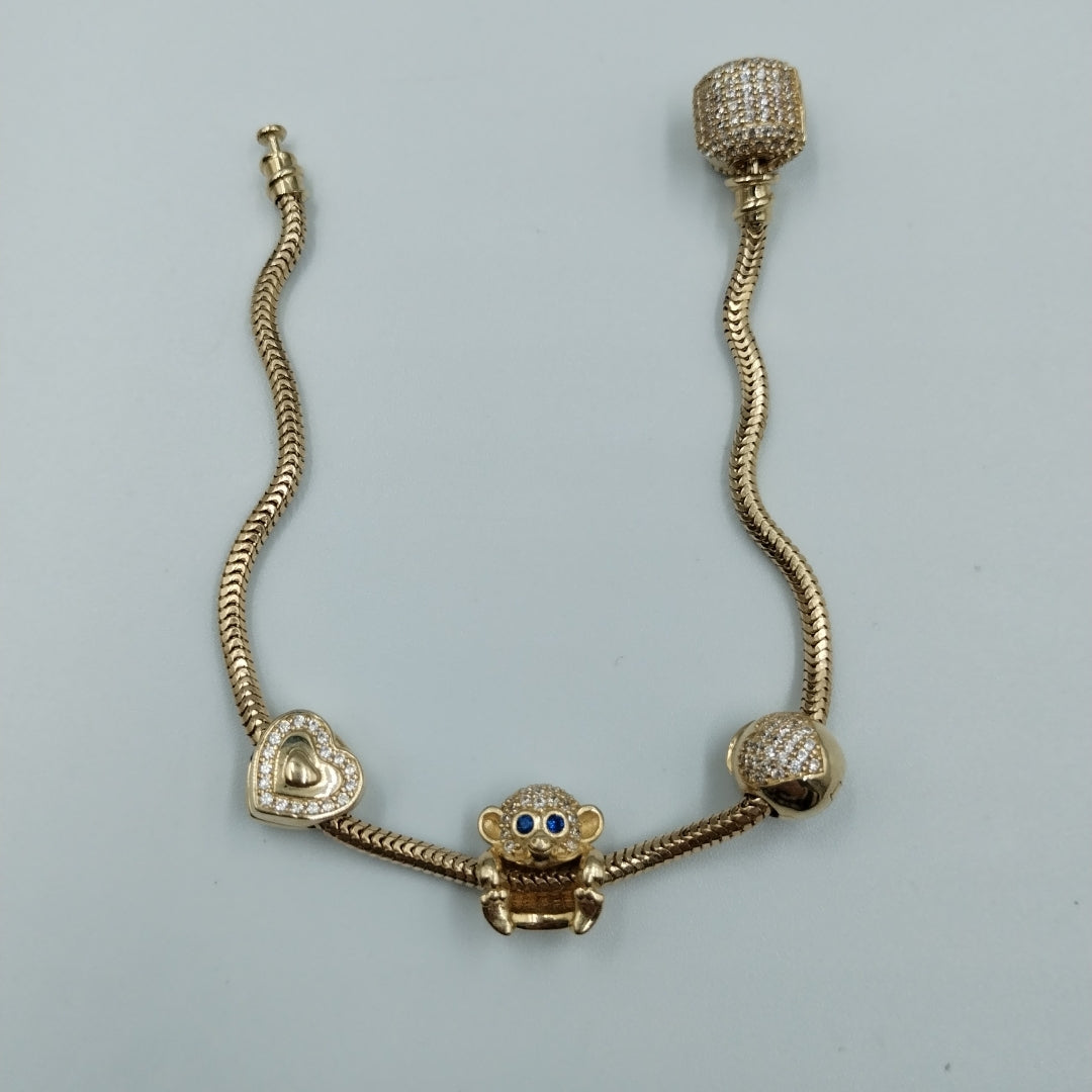 PULSERA CHARM ORO 14K 13.5 (NUEVO)