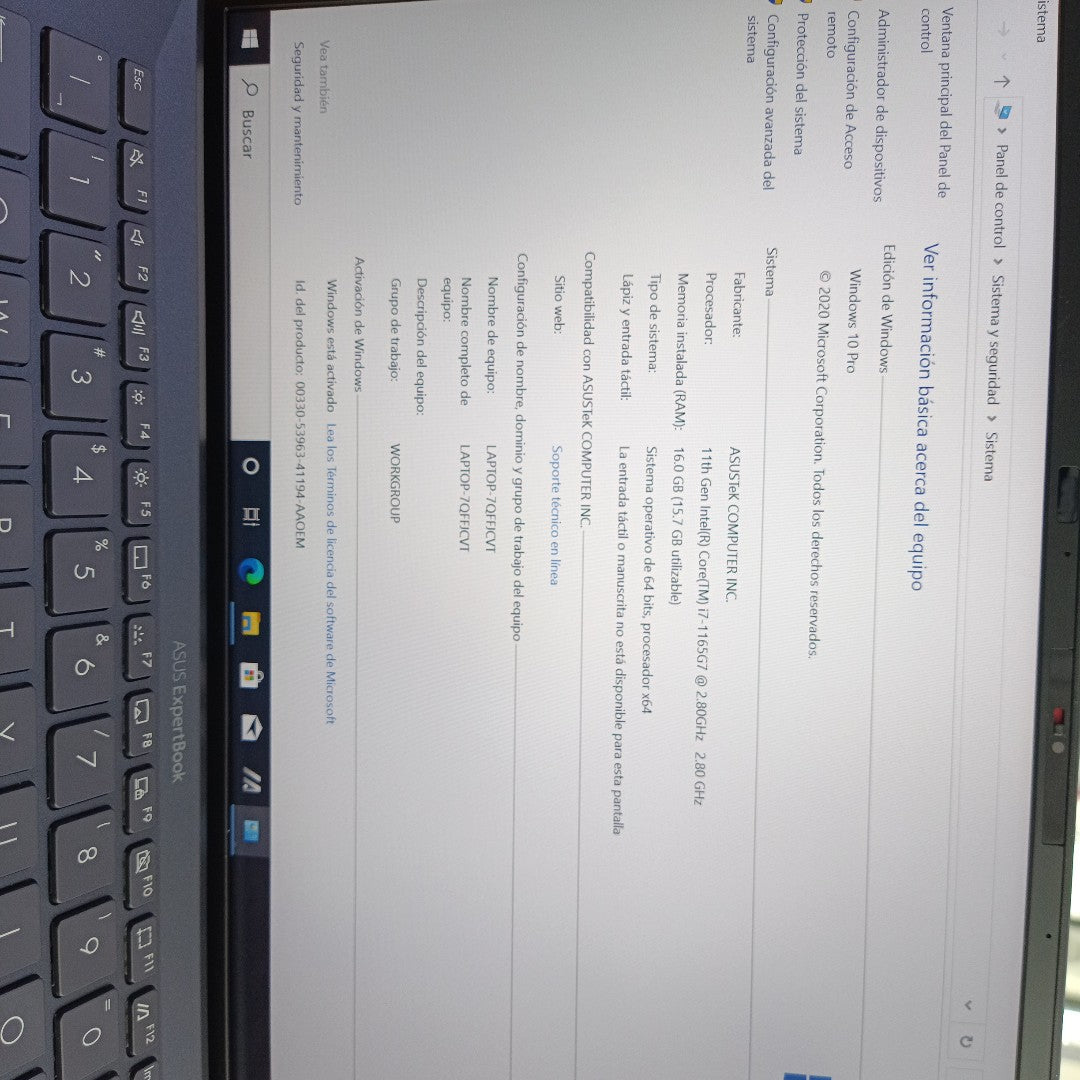 LAPTOP ASUS EXPERTBOOK B9 B9400CE 1 TB SSD 16 GB RAM (SEMINUEVO)