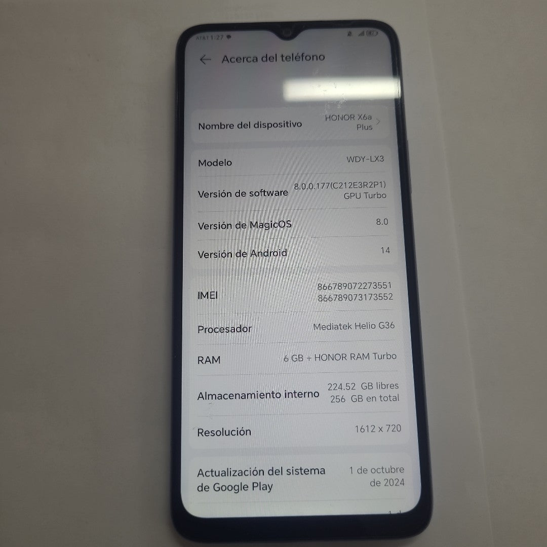 CELULAR HONOR X6A WDY-LX3 (2023) 256 GB 6 GB RAM (SEMINUEVO)