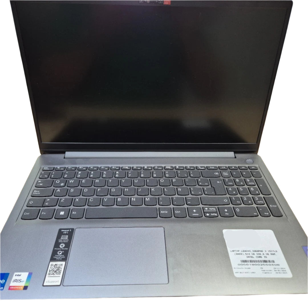 LAPTOP LENOVO IDEAPAD 3 15ITL6 (2022) 512 GB SSD 8 GB RAM (SEMINUEVO)