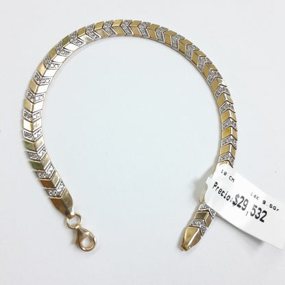 PULSERAS DAMA ORO 14K 9.5 (NUEVO)