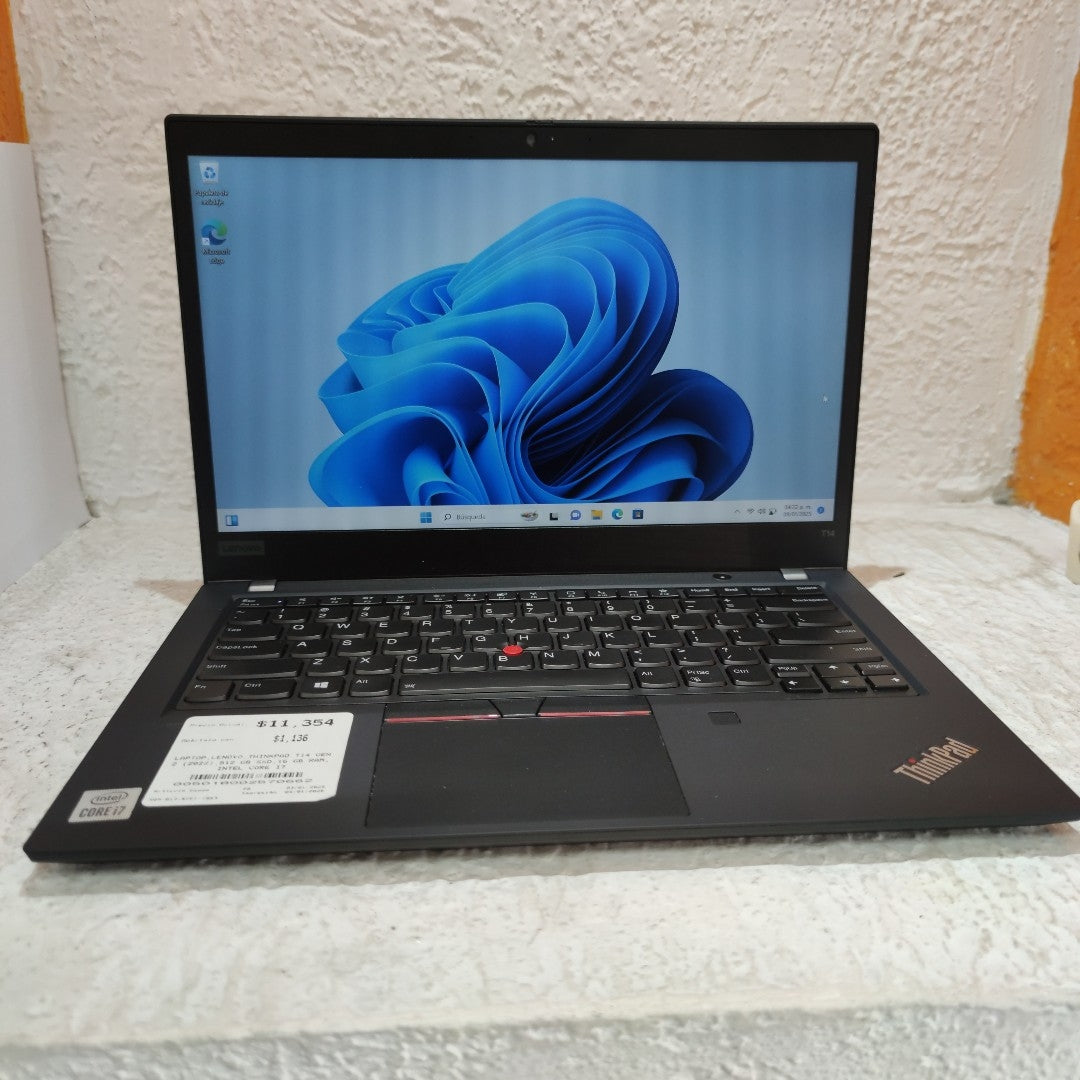 LAPTOP LENOVO THINKPAD T14 GEN 2 (2022) 512 GB SSD 16 GB RAM (SEMINUEVO)