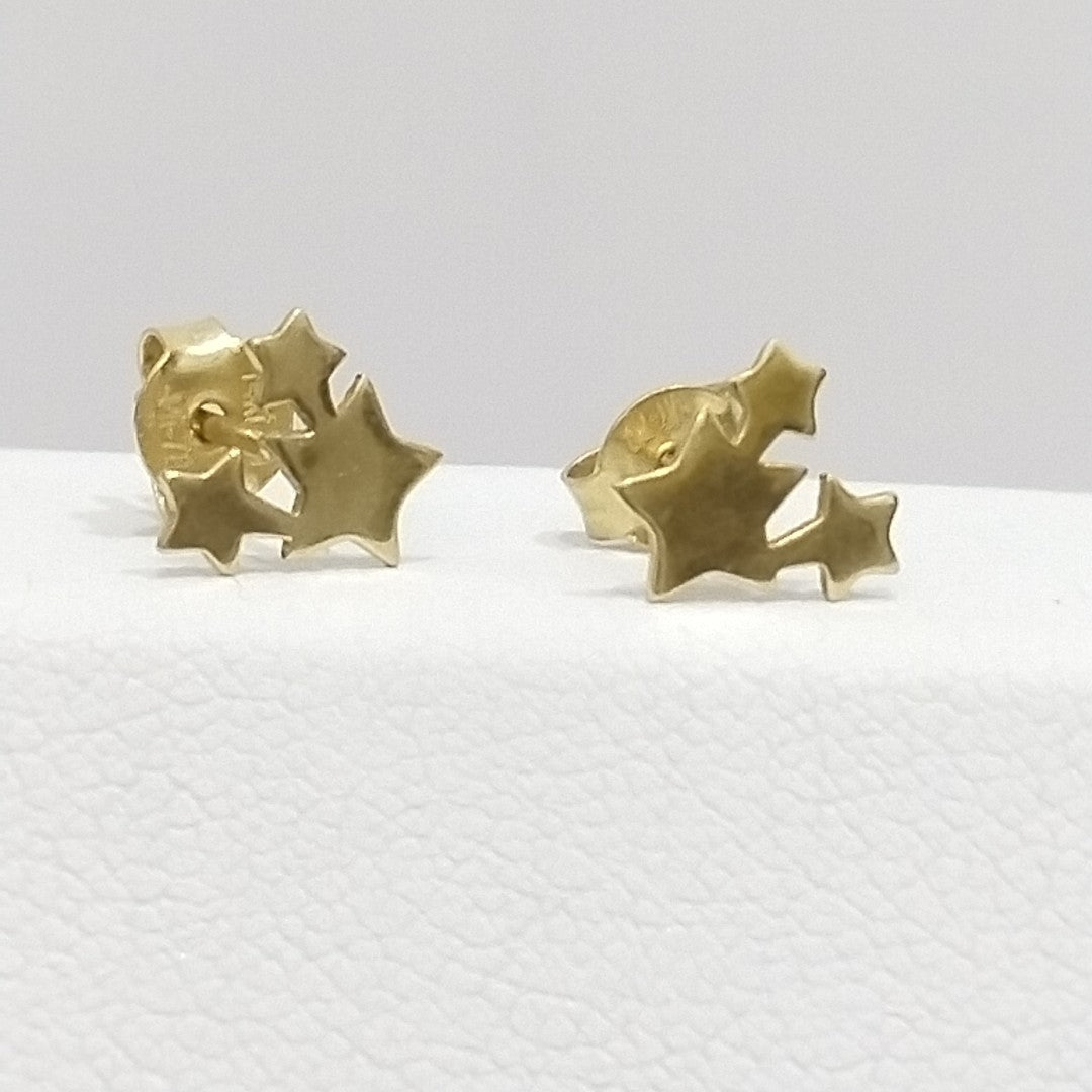 10024BRO00000B1088 FRD6 BROQUEL DE ESTRELLAS ORO 14K 0.9GRS (NUEVO)