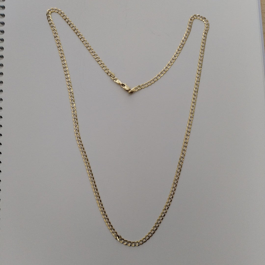 CADENAS BARBADA DIAMANTADA ORO 14K 6.5 (NUEVO)