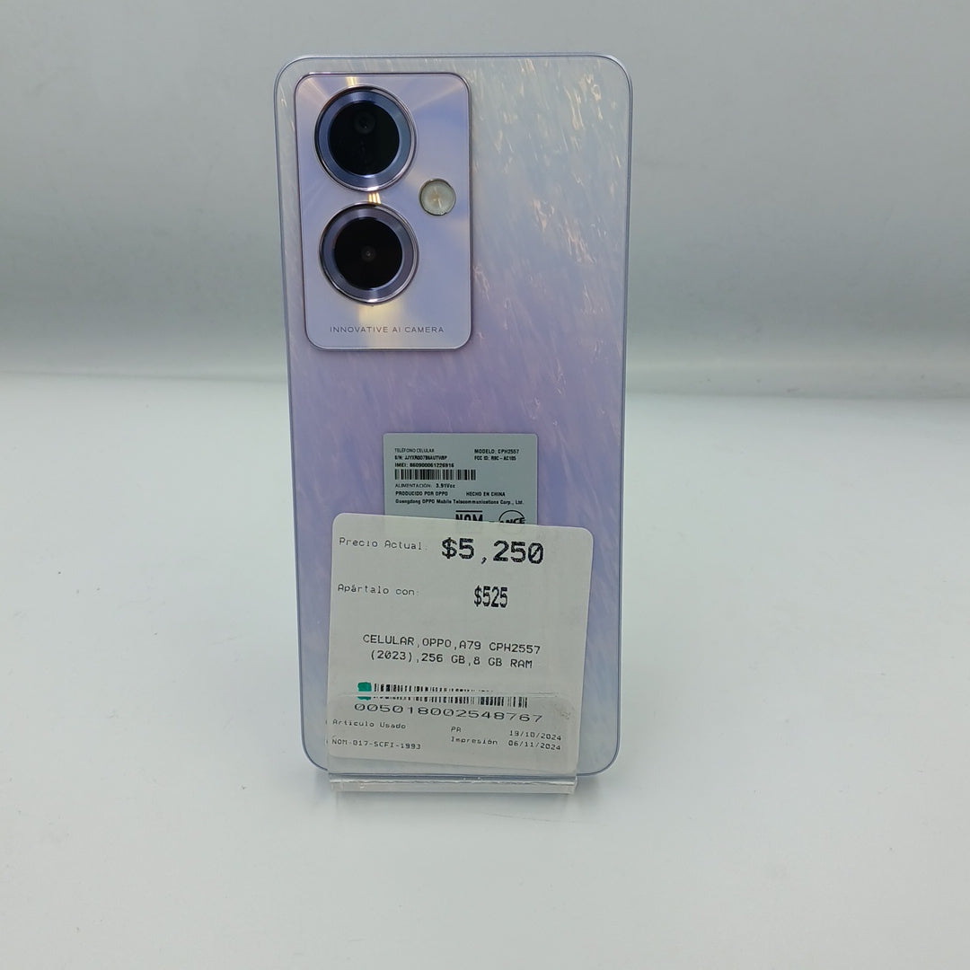 CELULAR OPPO  A79 CPH2557 (2023) 256 GB 8 GB RAM (SEMINUEVO)