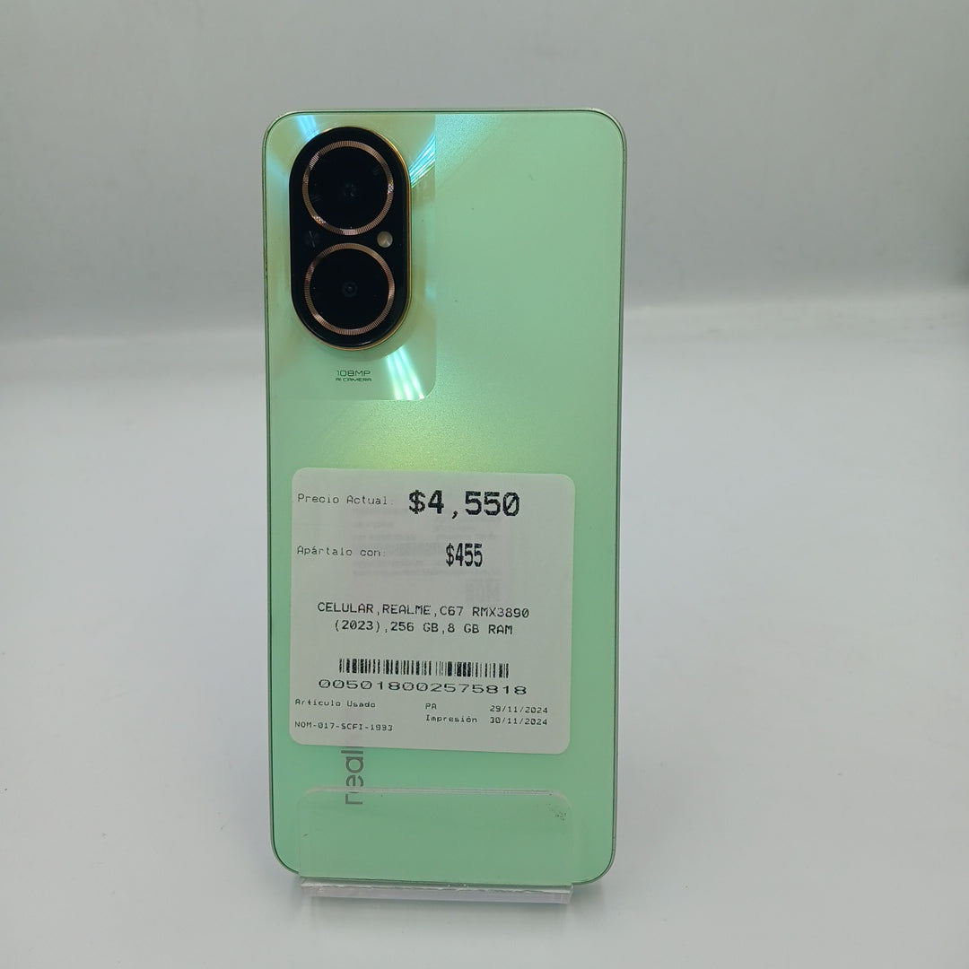 CELULAR REALME C67 RMX3890 (2023) 256 GB 8 GB RAM (SEMINUEVO)