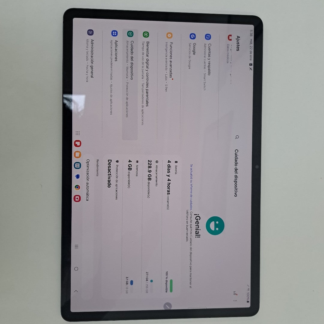 TABLETA SAMSUNG GALAXY TAB S8+ SM-X800 256 GB 8 GB RAM (SEMINUEVO)