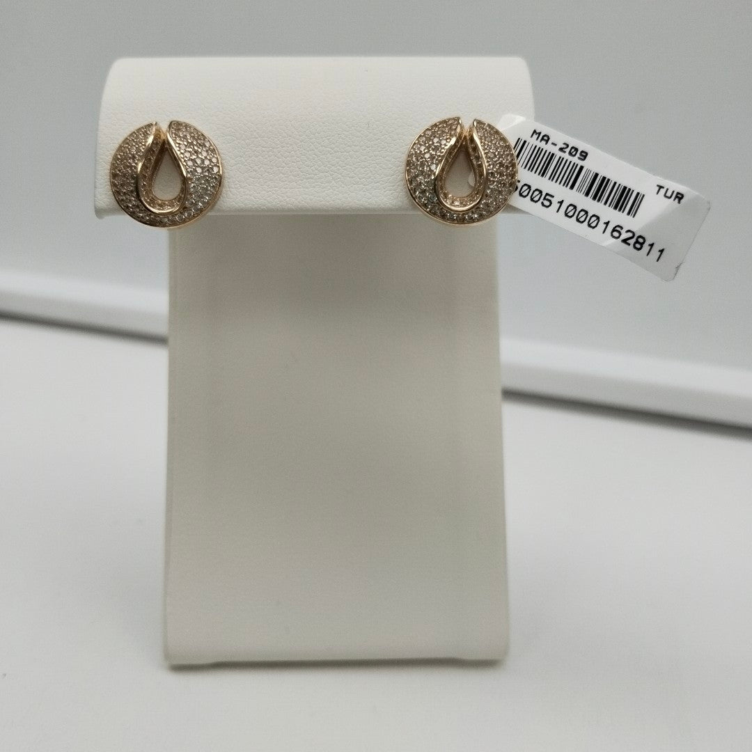 BROQUELES ORO 14K 3.7 (NUEVO)