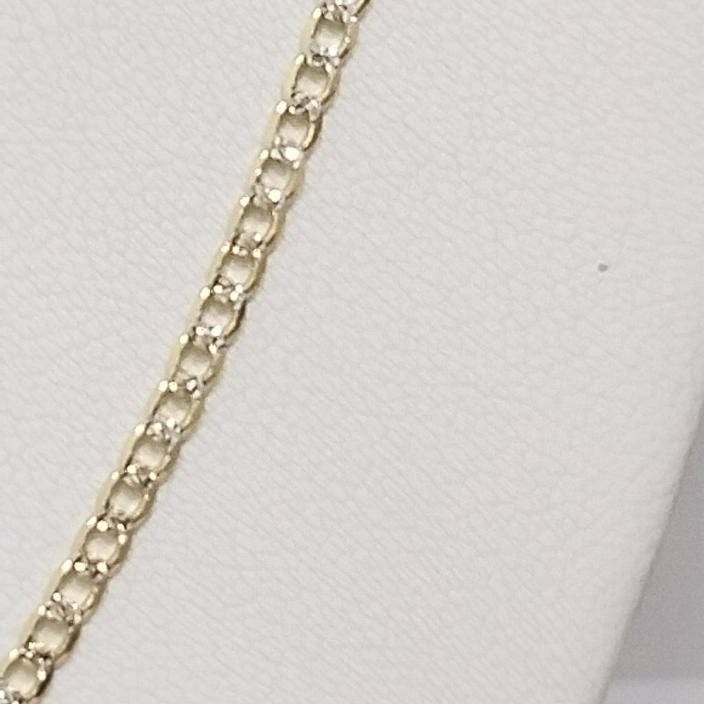 CADENAS BARBADA DIAMANTADA ORO 14K 4.9 (NUEVO)