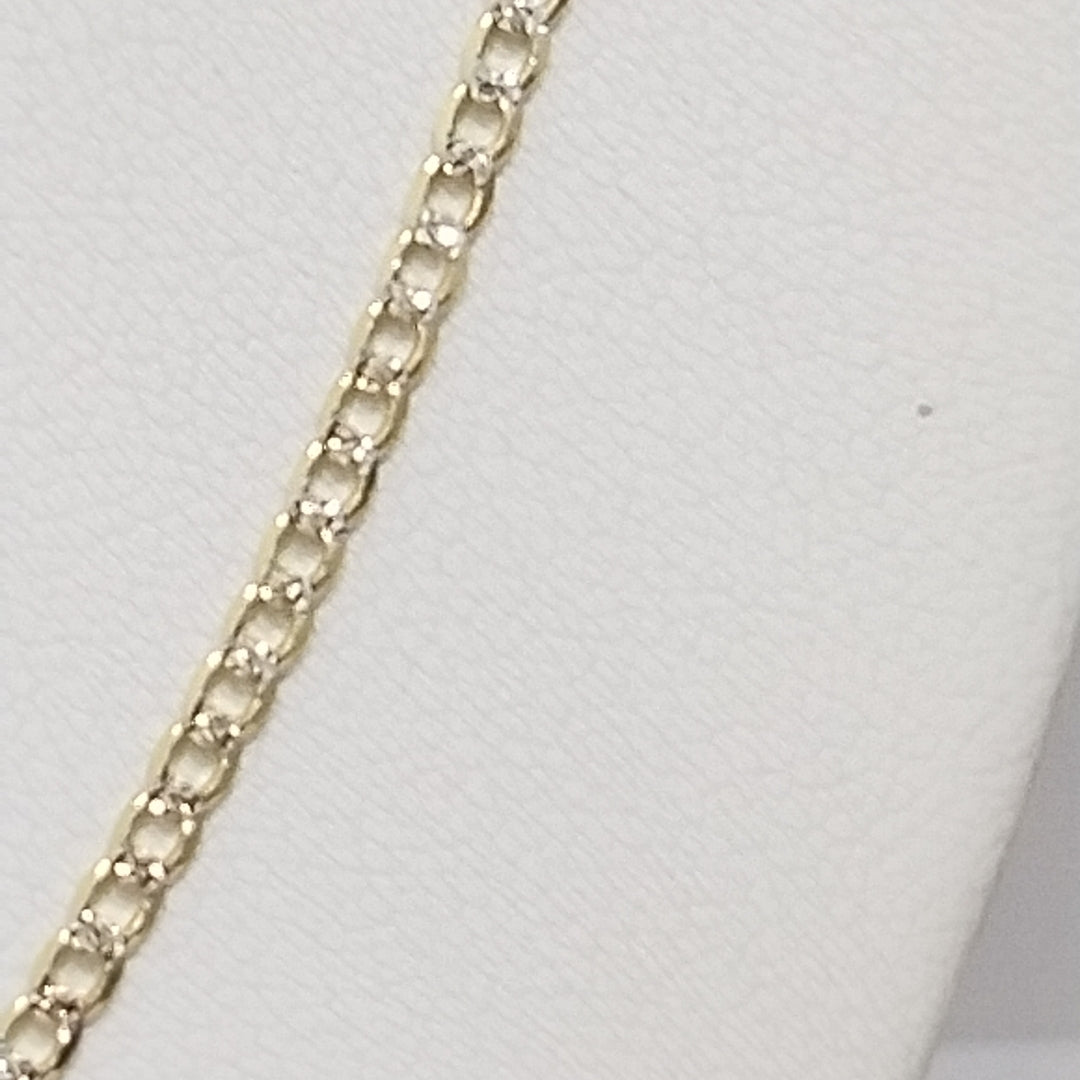 CADENAS BARBADA DIAMANTADA ORO 14K 4.9 (NUEVO)