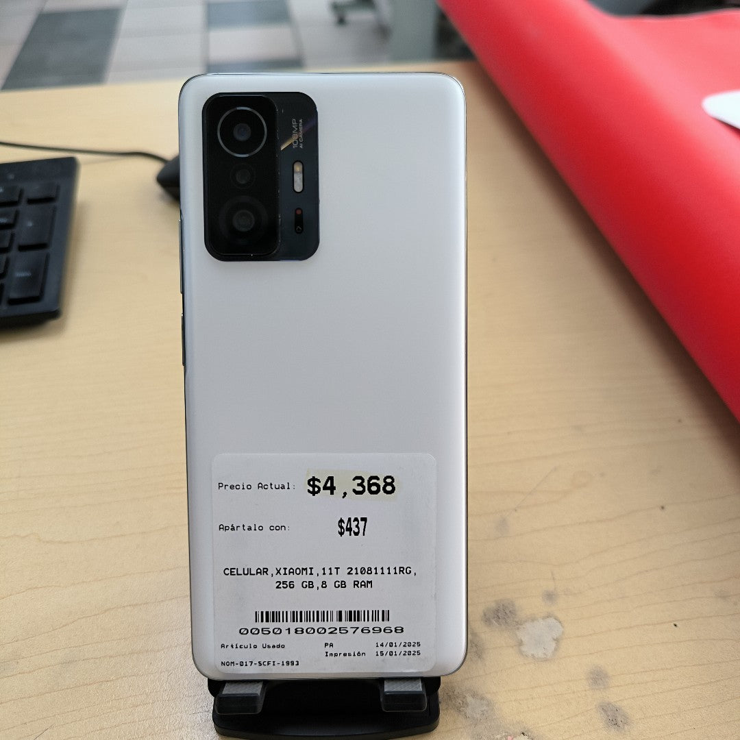 CELULAR XIAOMI 11T 21081111RG 256 GB 8 GB RAM (SEMINUEVO)