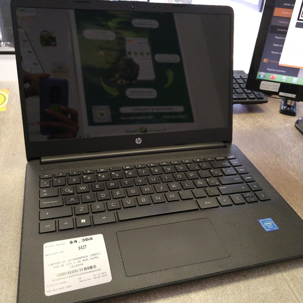 LAPTOP HP 14-DQ0509LA (2023) 128 GB SSD 4 GB RAM (SEMINUEVO)