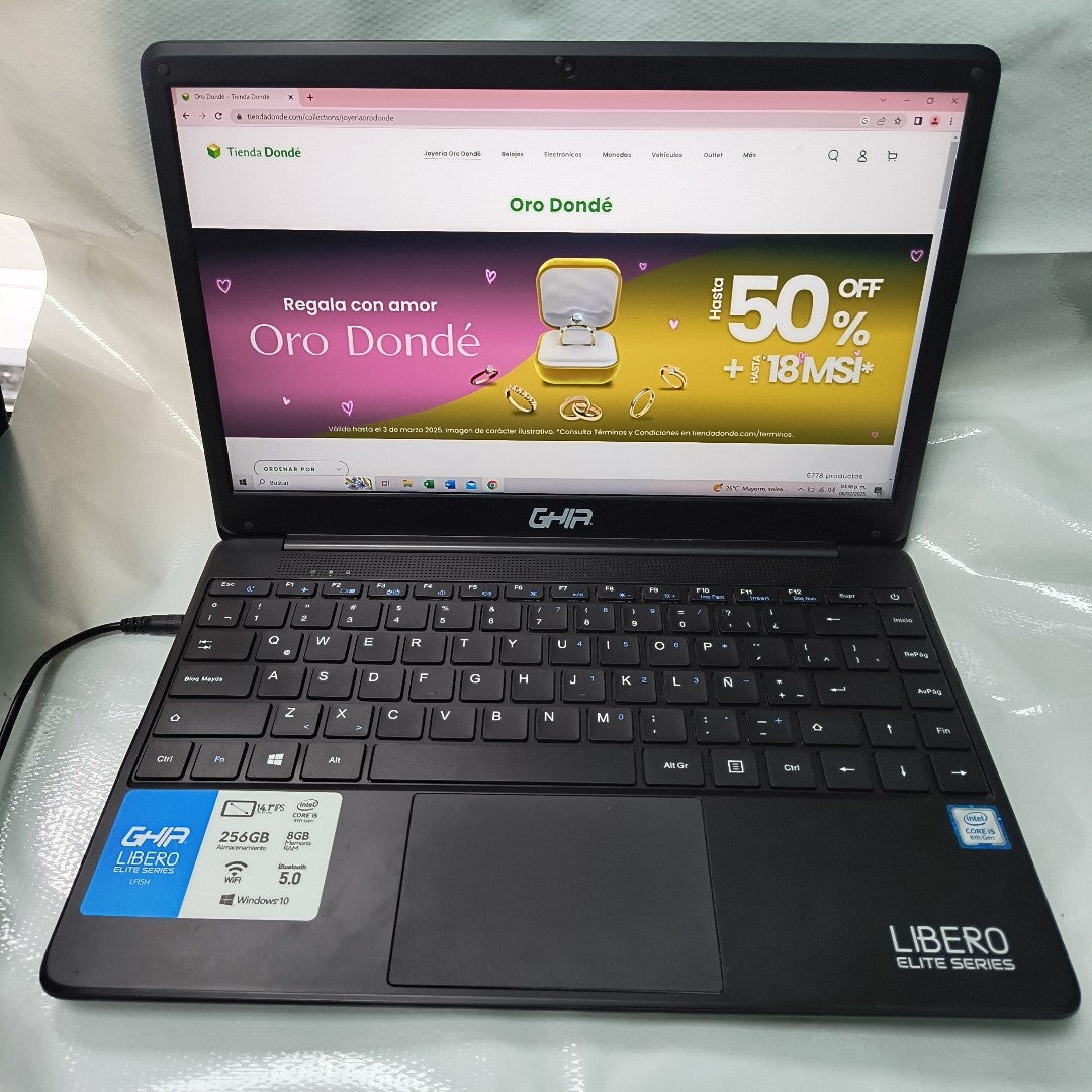 LAPTOP GHIA LIBERO ELITE LFI5H (2021) 256 GB SSD 8 GB RAM (SEMINUEVO)