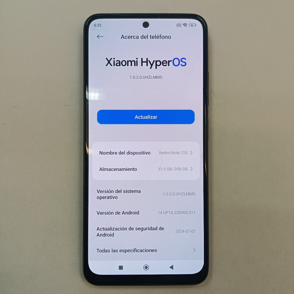 CELULAR XIAOMI REDMI NOTE 12S 2303ERA42L (2023) 256 GB 8 GB RAM (SEMINUEVO)