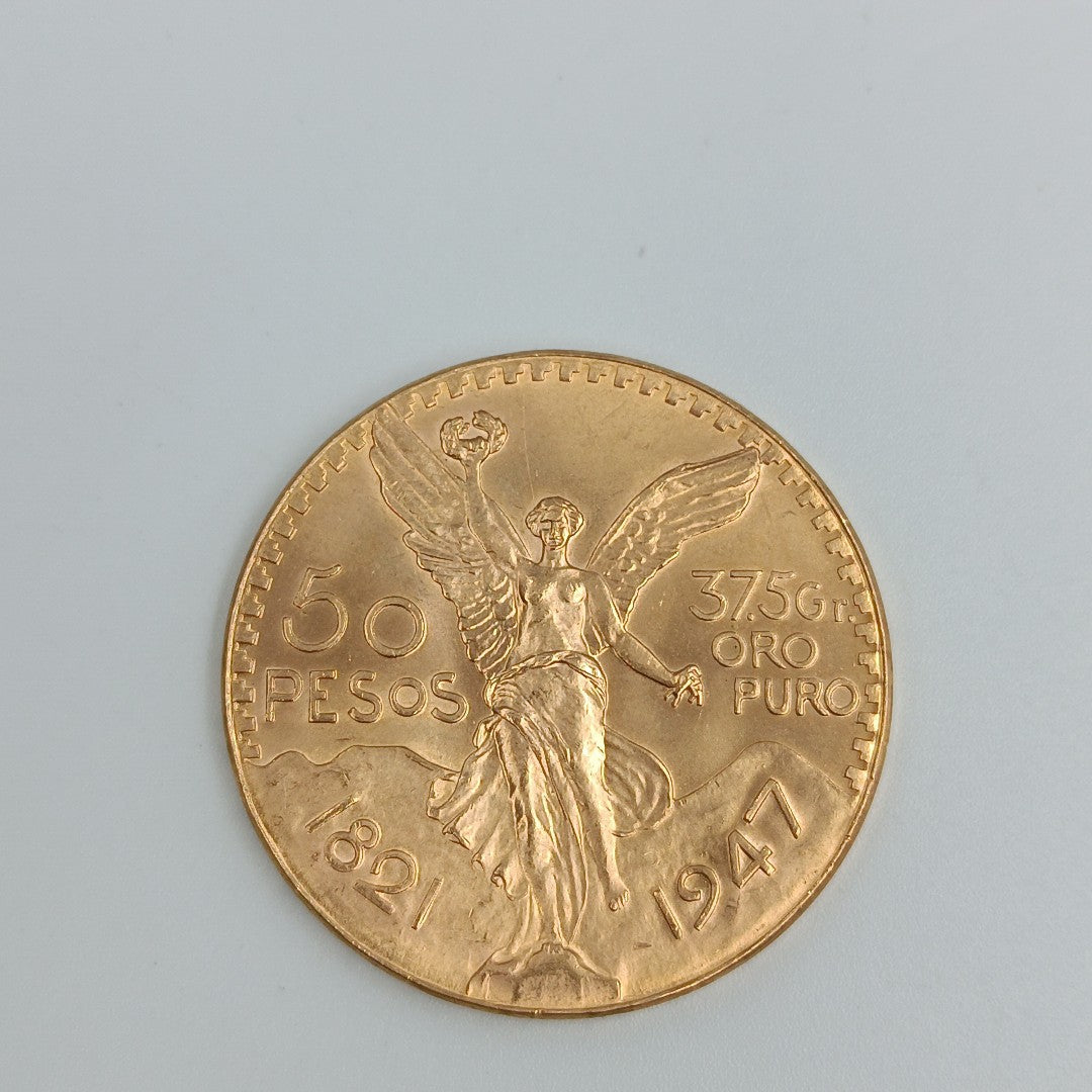 Moneda Centenario Cincuenta Pesos Oro Mexicano 21.6K