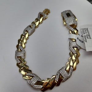 PULSERA CABALLERO MONACO ORO 14K 20.6 (NUEVO)