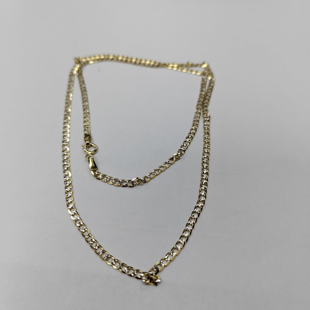 CADENAS BARBADA DIAMANTADA ORO 14K 4.4 (NUEVO)