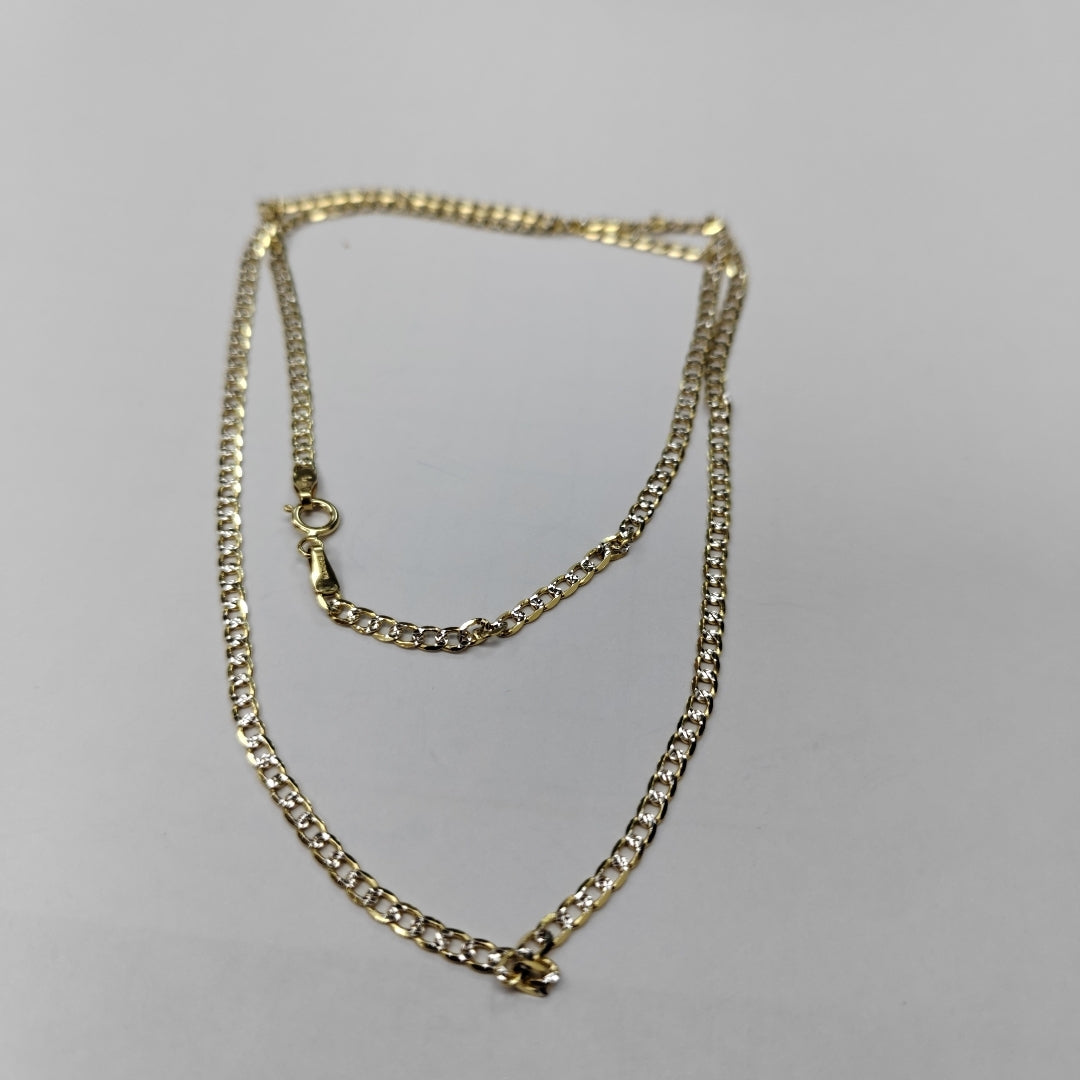 CADENAS BARBADA DIAMANTADA ORO 14K 4.4 (NUEVO)