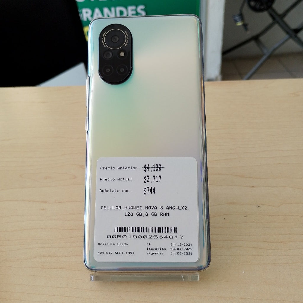 CELULAR HUAWEI NOVA 8 ANG-LX2 128 GB 8 GB RAM