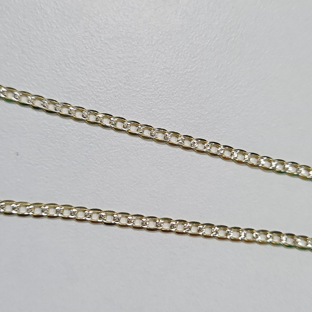 CADENAS BARBADA DIAMANTADA ORO 14K 4.7 (NUEVO)