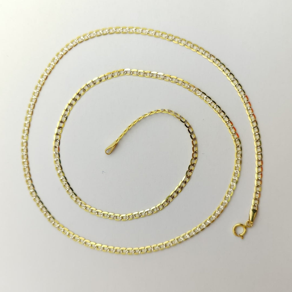 CADENAS BARBADA DIAMANTADA ORO 14K 4.3 (NUEVO)