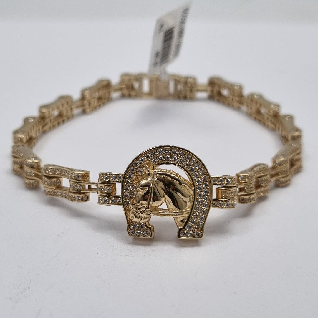 PULSERAS CABALLERO ORO 14K 19.5 (NUEVO)