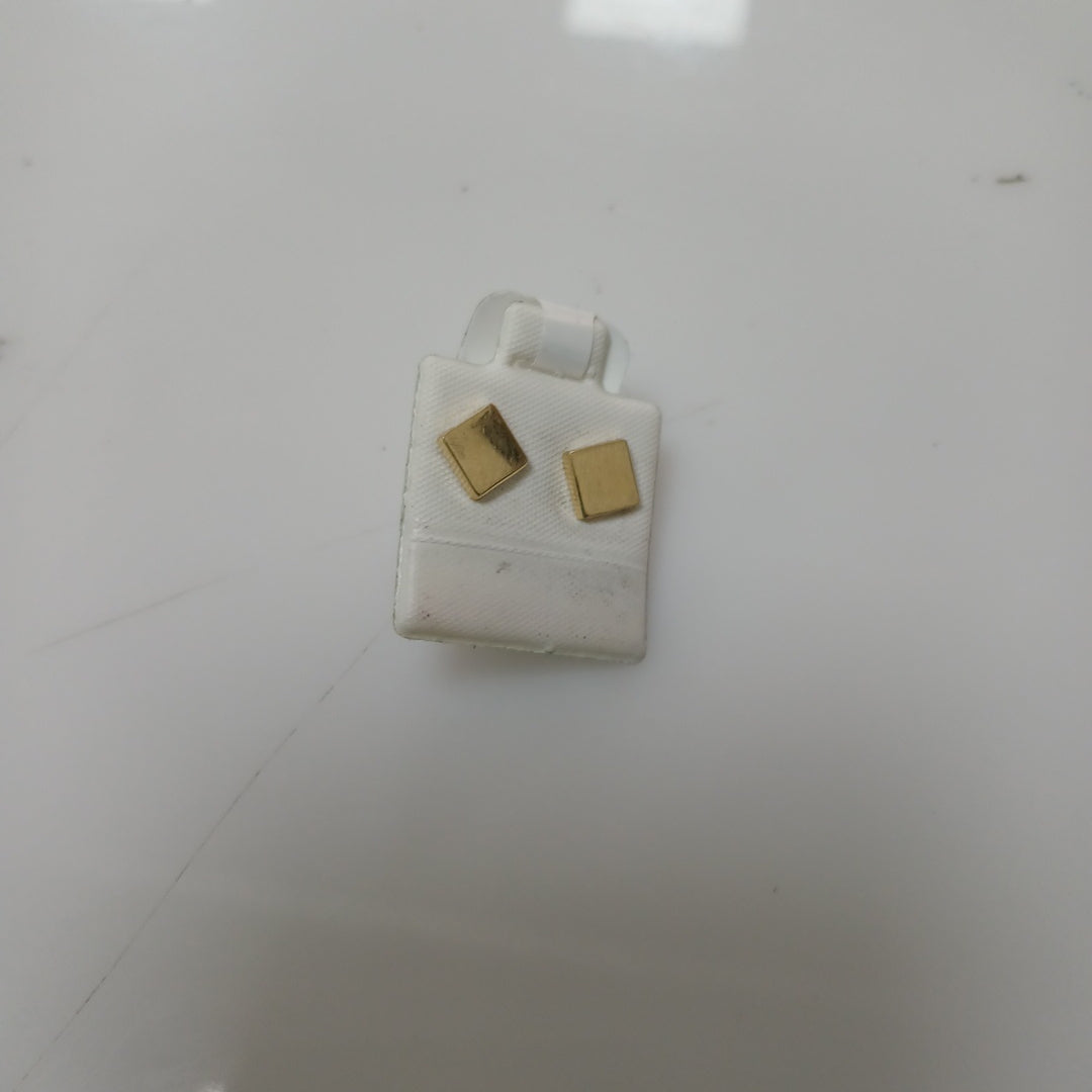 10196BRO00000B1659 FRD11 BROQUEL DE CUADRADO PULIDO ORO 14K 1.2GRS (NUEVO)