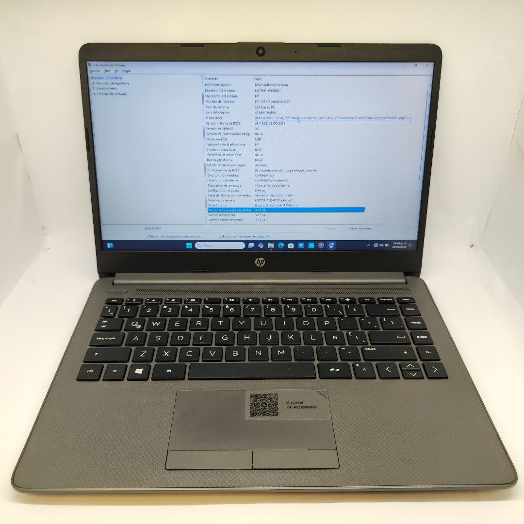 LAPTOP HP 245 G8 (2022) 1 TB + 128 GB SSD 8 GB RAM (SEMINUEVO)