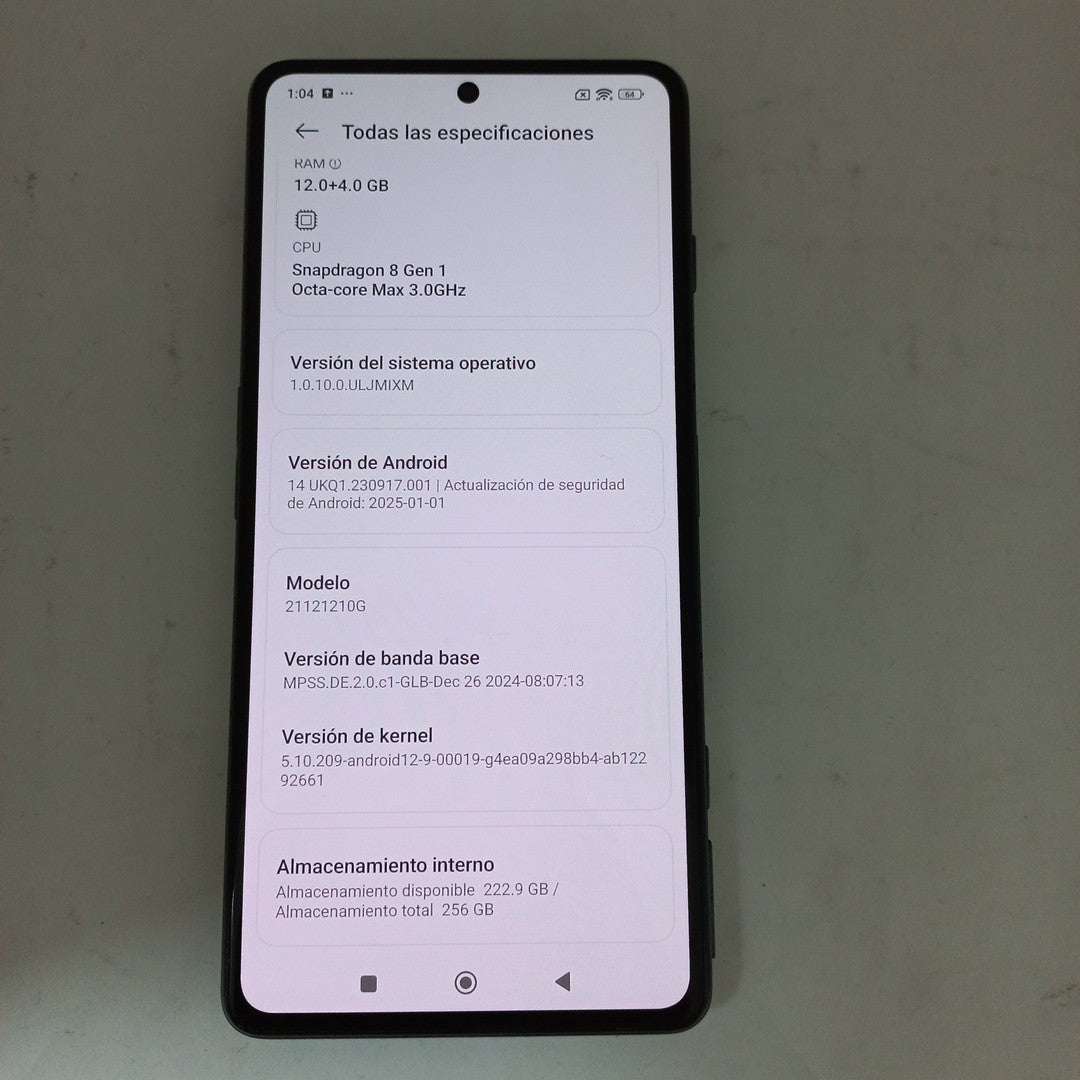 CELULAR XIAOMI POCO F4 GT 21121210G 256 GB 12 GB RAM (SEMINUEVO)