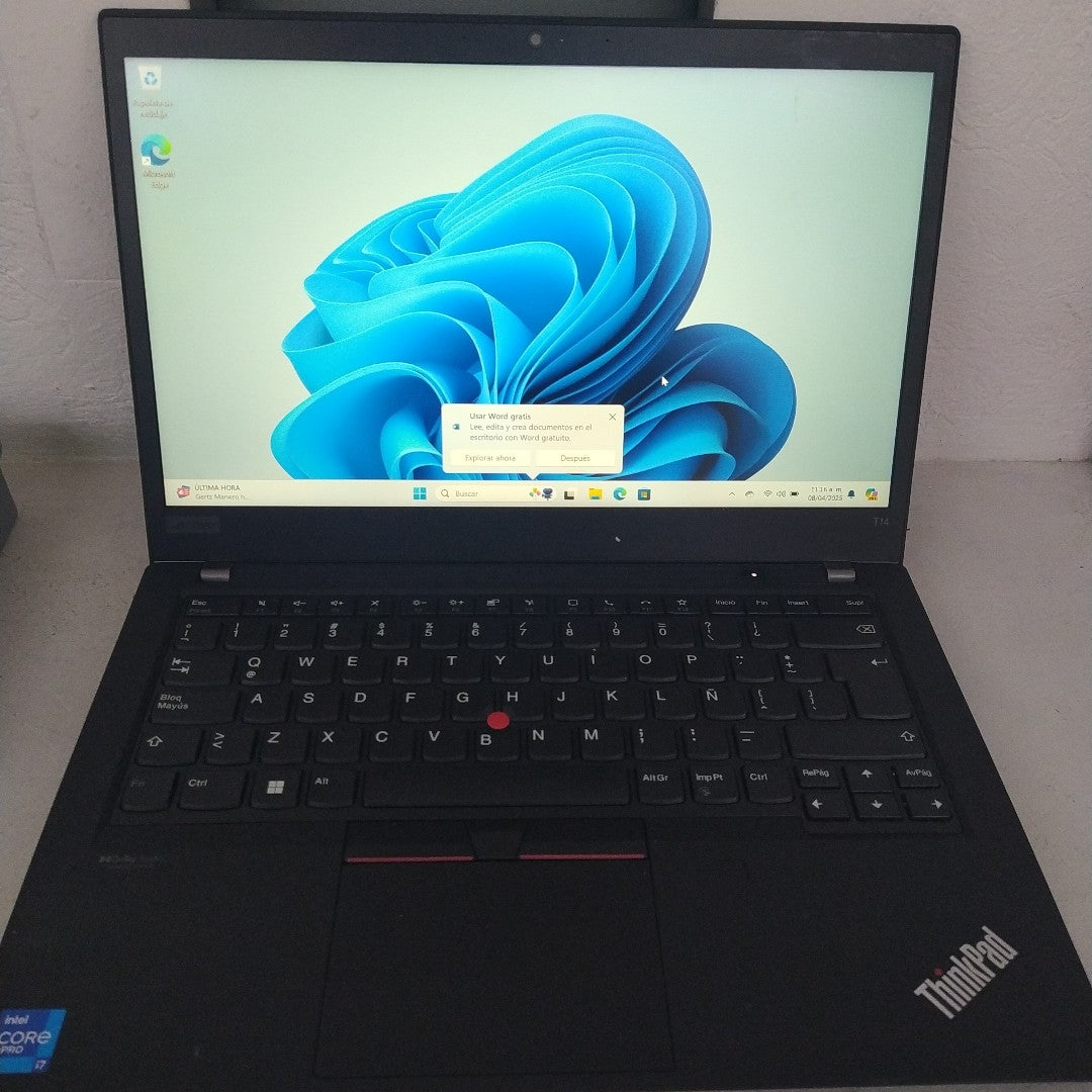 LAPTOP LENOVO THINKPAD T14 GEN 2 (2022) 512 GB SSD 16 GB RAM (SEMINUEVO)
