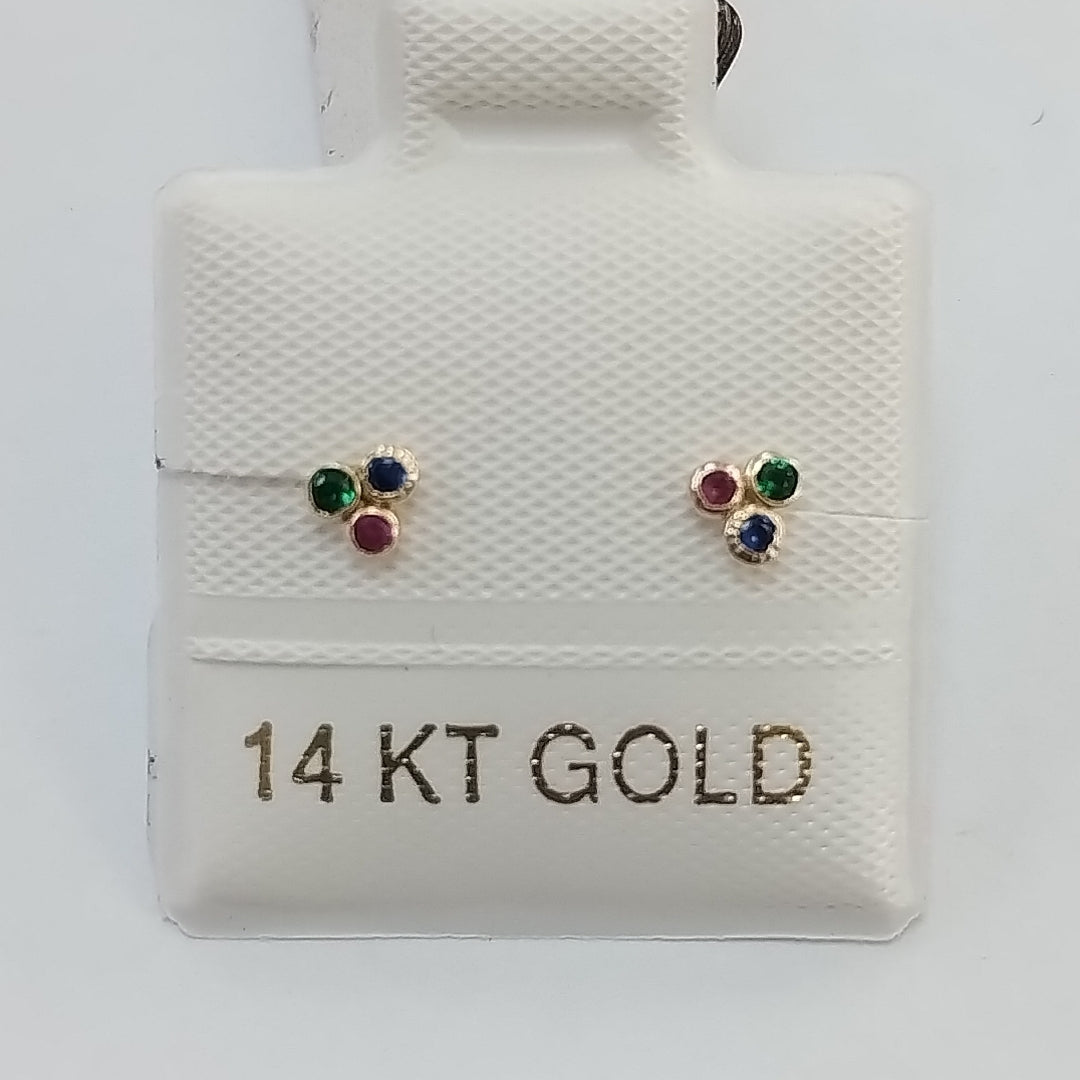 BROQUELES ORO 14K 1 (NUEVO)