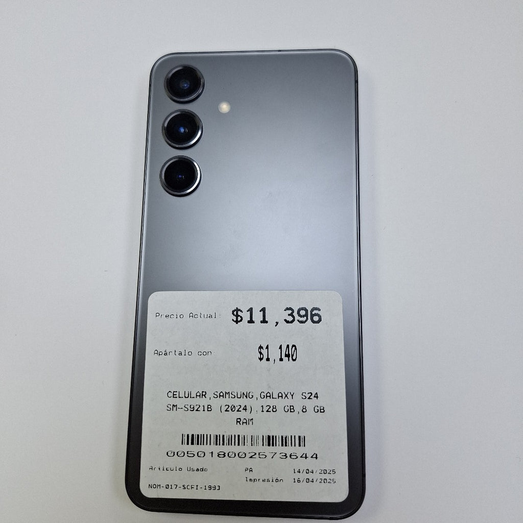CELULAR SAMSUNG GALAXY S24 SM-S921B (2024) 128 GB 8 GB RAM (SEMINUEVO)