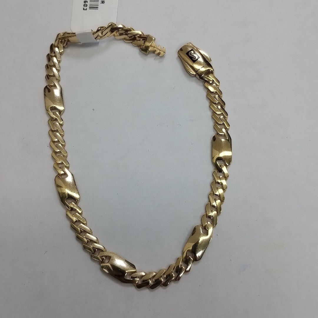 PULSERA CABALLERO MONACO ORO 14K 6.2 (NUEVO)
