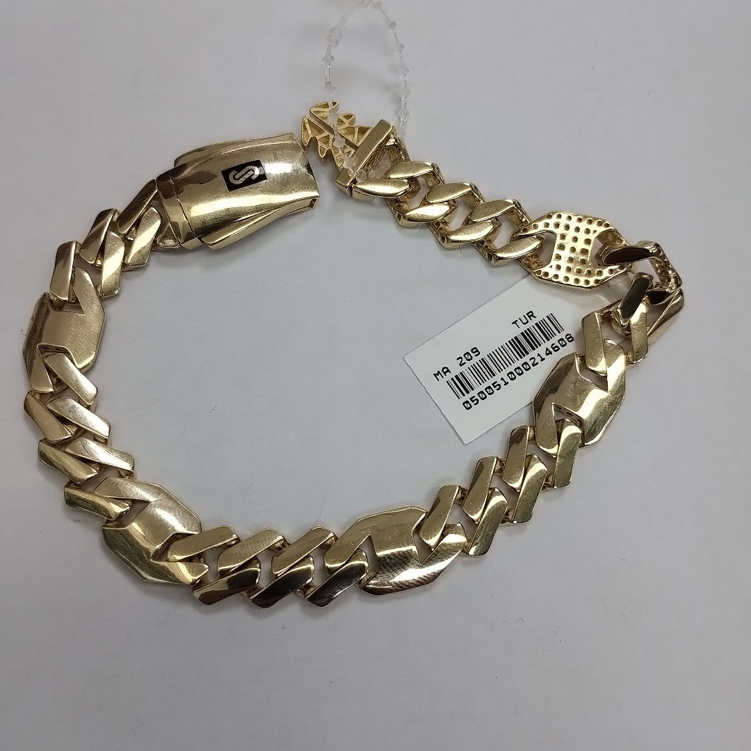 PULSERA CABALLERO MONACO ORO 14K 15.7 (NUEVO)