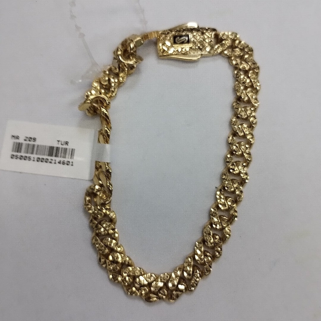 PULSERA CABALLERO MONACO ORO 14K 10.5 (NUEVO)