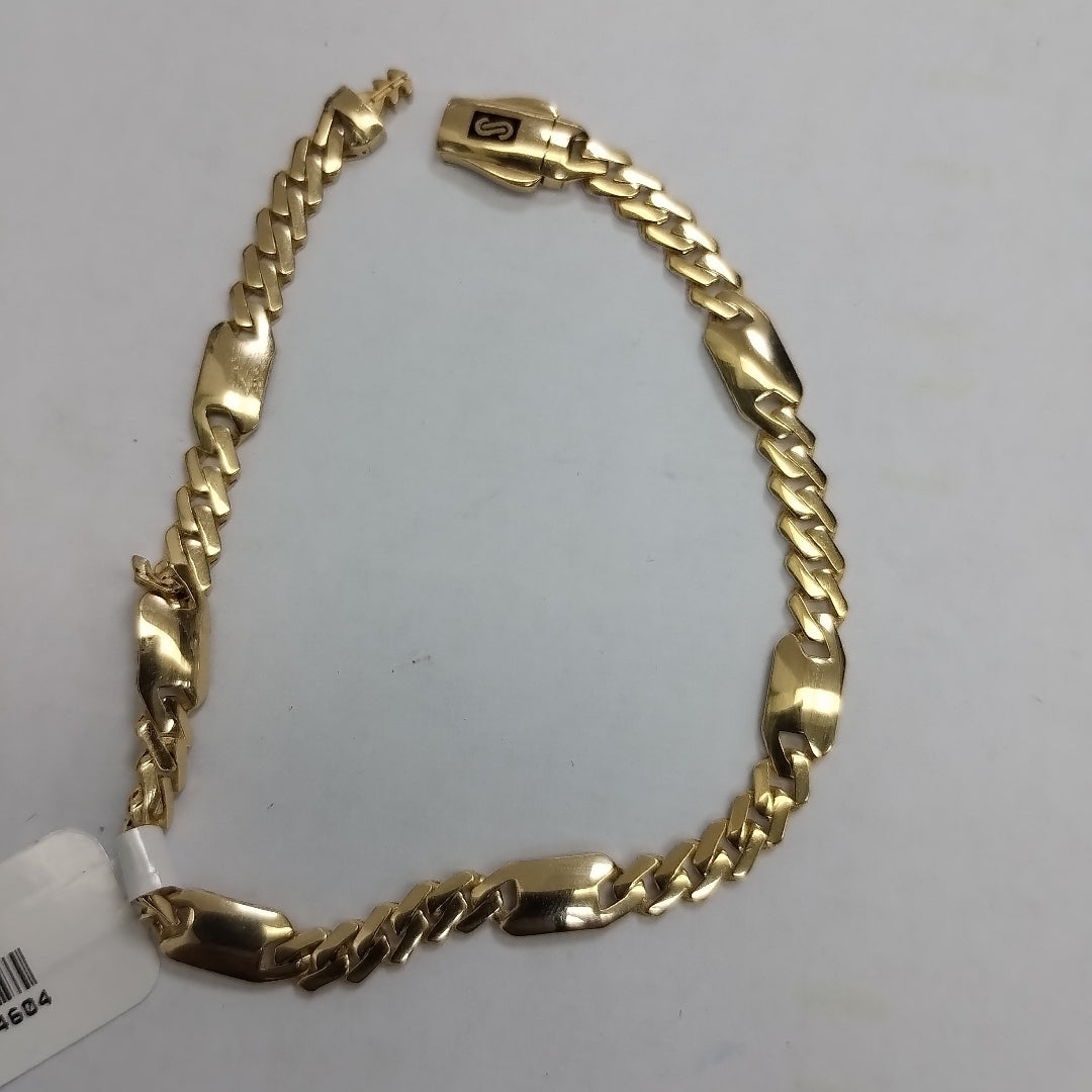 PULSERA CABALLERO MONACO ORO 14K 6.3 (NUEVO)