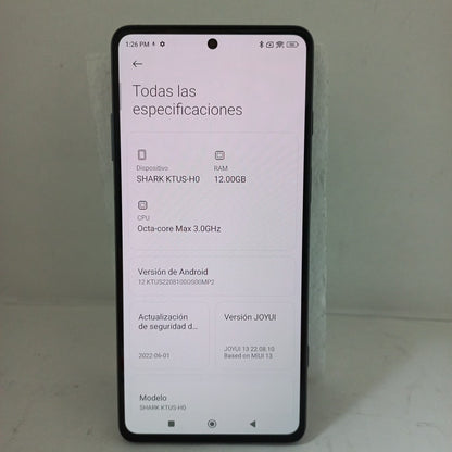 CELULAR XIAOMI BLACK SHARK 5 PRO KTUS-H0 256 GB 12 GB RAM (SEMINUEVO)