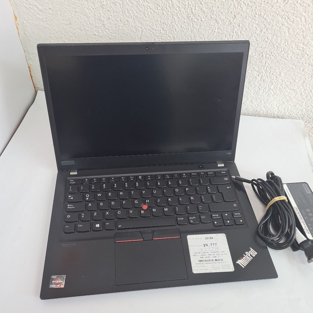 LAPTOP LENOVO THINKPAD T14S GEN 1 (2022) 256 GB SSD 16 GB RAM (SEMINUEVO)