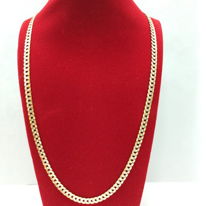 CADENAS BARBADA DIAMANTADA ORO 14K 17 (NUEVO)