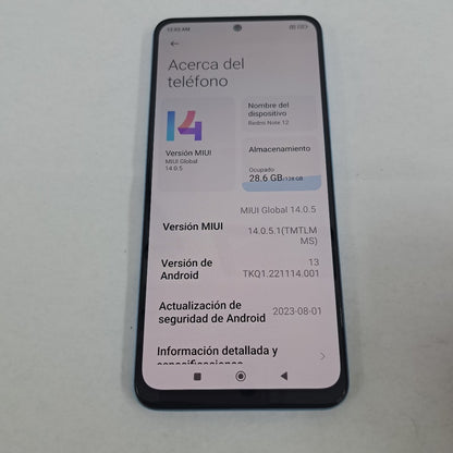 CELULAR XIAOMI REDMI NOTE 12  23028RA60L 128 GB 4 GB RAM (SEMINUEVO)