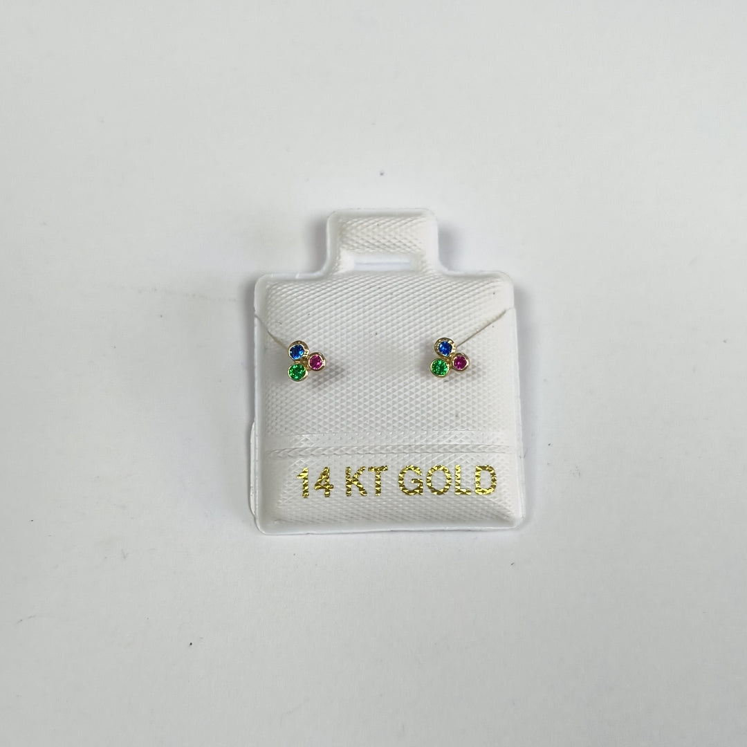 BROQUELES ORO 14K 1 (NUEVO)