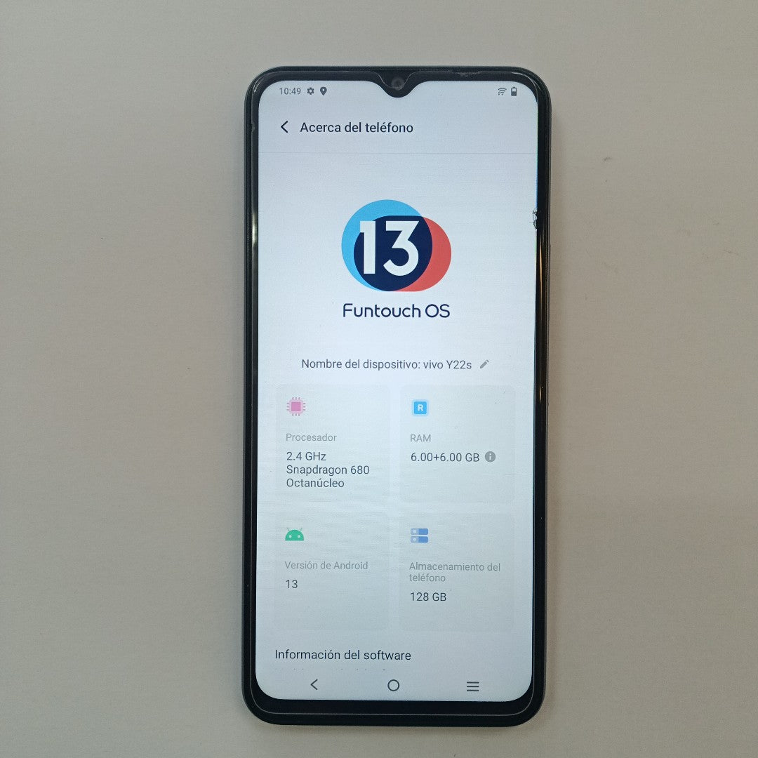 CELULAR VIVO Y22S V2206 128 GB 6 GB RAM