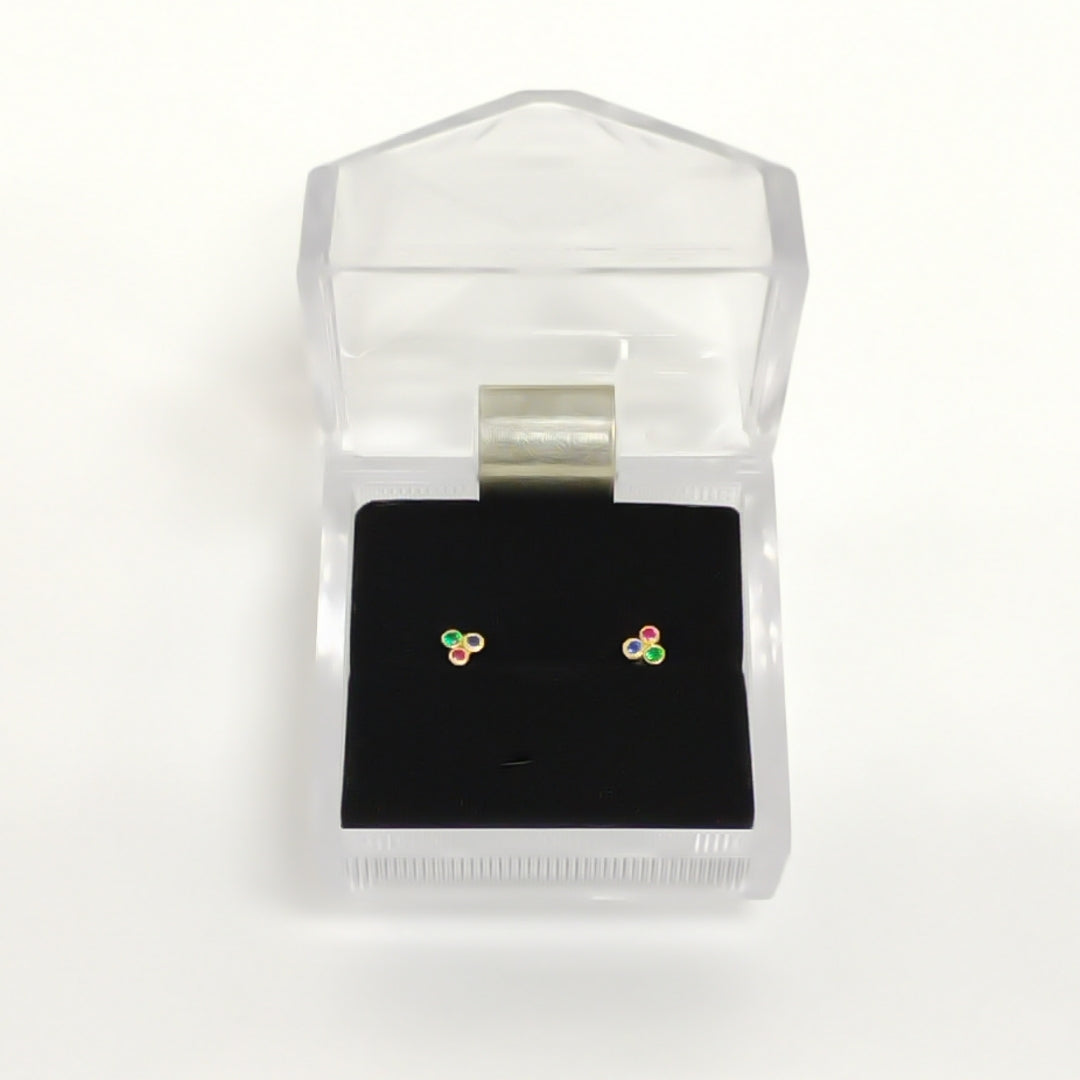 BROQUELES ORO 14K 1 (NUEVO)