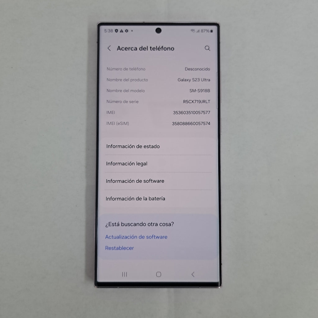 CELULAR SAMSUNG GALAXY S23 ULTRA SM-S918B 512 GB 12 GB RAM (SEMINUEVO)