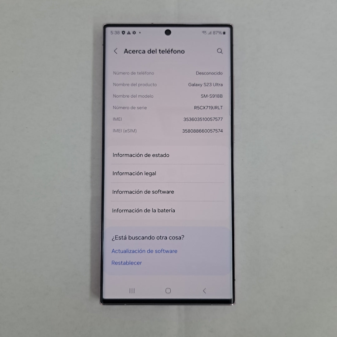CELULAR SAMSUNG GALAXY S23 ULTRA SM-S918B 512 GB 12 GB RAM (SEMINUEVO)
