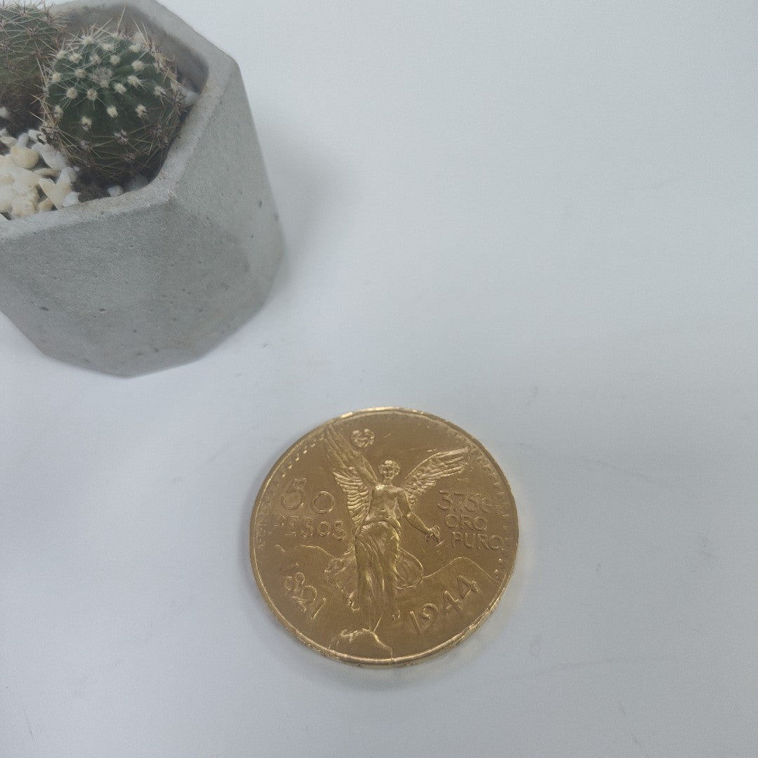 Moneda Centenario Cincuenta Pesos Oro Mexicano 21.6K