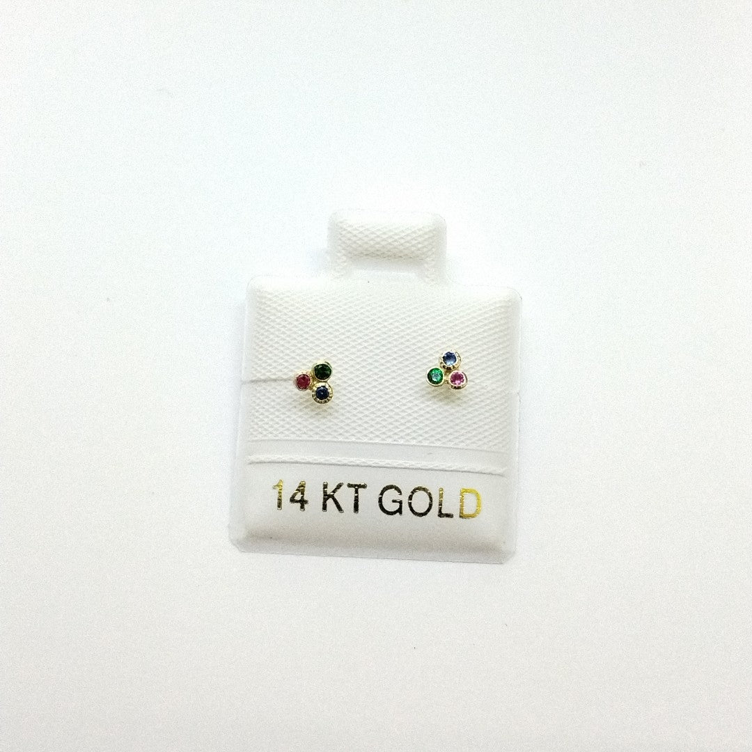 BROQUELES ORO 14K 1 (NUEVO)